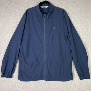 Travis Mathew Mens XL Navy Blue Road Soda Full Zip Jacket